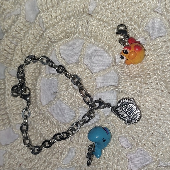 Charm u bracelet and whale and blow fish Charm - Picture 1 of 4